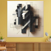 Dual Geometric Profile Canvas Afdruk (Insitu (Woonkamer))