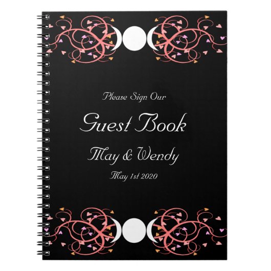 Dual Goddess Wiccan Lesbian Handfasting Guestbook Notitieboek (Voorkant)