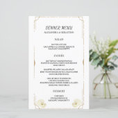 Dual Greenery Calla Lily Wedding Dinner Menu (Staand voorkant)