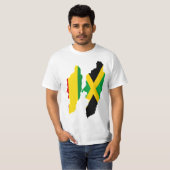 Dual Hearts, Jamaica en Rasta/Ethiopië T-shirt (Voorkant volledig)