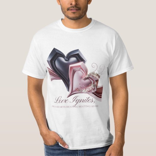 Dual Hearts Mannen T-shirt (Voorkant)