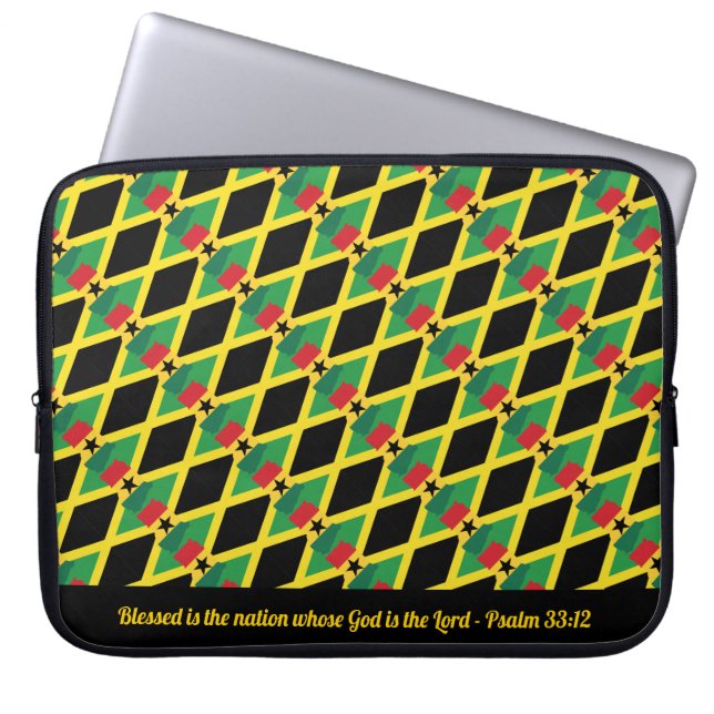 Dual Heritage GHANA JAMAICA Christelijke laptop Laptop Sleeve (Voorkant)