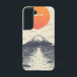 Dual Horizon Sunrise telefoonhoesje Samsung Galaxy Hoesje<br><div class="desc">De reflectie van de zon gloeit over dubbele golven in een surrealistisch,  dromerig zeegezicht van blush en blauwe tinten.</div>