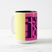 Dual Hue Elegance: tweekleurige Marvel Mok" Koffiemok (Voorkant links)