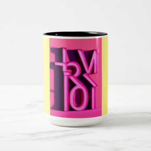 Dual Hue Elegance: tweekleurige Marvel Mok" Tweekleurige Koffiemok (Center)