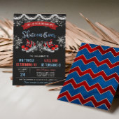Dual Ice Skating Birthday Invitation for Boys Kaart
