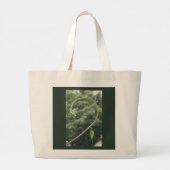 Dual-Image Flower and Tendril Morning Glory Grote Tote Bag (Achterkant)