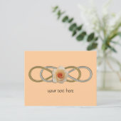 Dual Infinity Silver Gold-Roos Briefkaart (Staand voorkant)