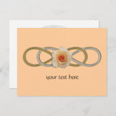 Dual Infinity Silver Gold-Roos Briefkaart (Voorkant / Achterkant)