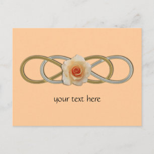 Dual Infinity Silver Gold-Roos Briefkaart