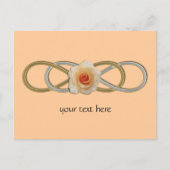 Dual Infinity Silver Gold-Roos Briefkaart (Voorkant)