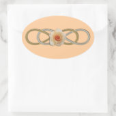 Dual Infinity Silver Gold-Roos Ovale Sticker (Tas)