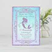 DUAL INVITE - Zeemeermin en Piraat Verjaardag Uitn Kaart (Staand voorkant)