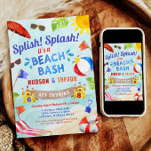 Dual Joint Double Beach Bash Zomer Jongen Verjaard Kaart