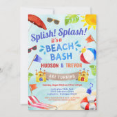 Dual Joint Double Beach Bash Zomer Jongen Verjaard Kaart (Voorkant)