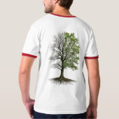 Dual Nature Tree of Life Split Design T-shirt (Achterkant volledig)