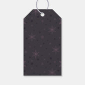 Dual Paars Snowflake Pattern Gift Label Cadeaulabel (Voorkant)