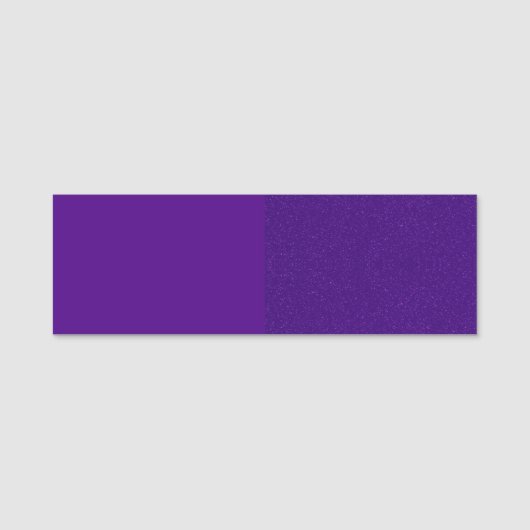 Dual Paarse Glitter Custom Classic Naam Tag (Voorkant)