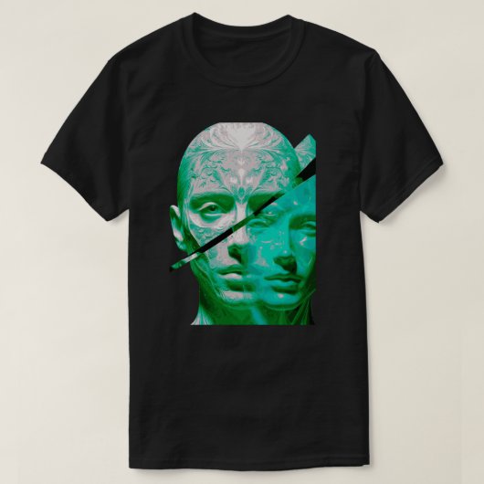 Dual Perception Textured Portrait Art-Abstract  T-shirt (Design voorkant)