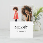 Dual Photo Childhood Huidige Afstudeerder Foto Afs Aankondiging (Staand voorkant)