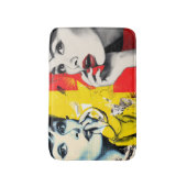 Dual pop art portrait  badmat (Voorkant Verticaal)