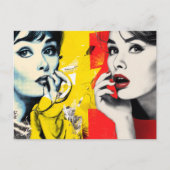 Dual pop art portrait  briefkaart (Voorkant)