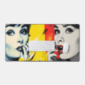 Dual pop art portrait  bureaumat (Keyboard & Muis)