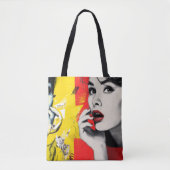 Dual pop art portrait  tote bag (Voorkant)