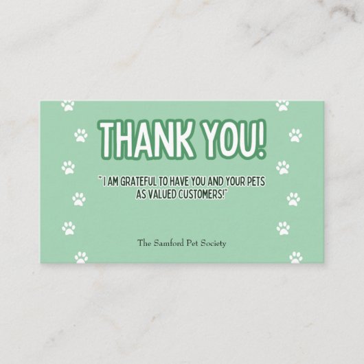 Dual-purpose kaart visitekaartje (Voorkant)