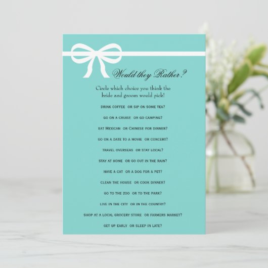 Dual Side Aqua & Bows Vrijgezellenfeest Games (Staand voorkant)