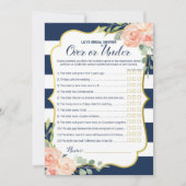 Dual Side Navy Gold-Vrijgezellenfeest Kaart (Voorkant)