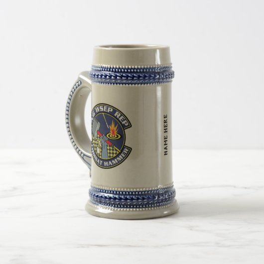 Dual Side Stein met naam Bierpul (Voorkant links)
