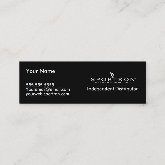 Dual Sportron Business Skinny Card Mini Visitekaartje (Voorkant)