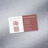 Dual-Tone Elegantie: Professionele Haarsalon Magnetisch Visitekaartje (Voorbeeld)