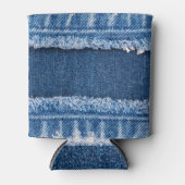 Dual-Tone gebleekte denim stof Lijst Blikjeskoeler (Voorkant)