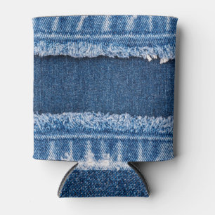 Dual-Tone gebleekte denim stof Lijst Blikjeskoeler