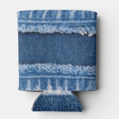 Dual-Tone gebleekte denim stof Lijst Blikjeskoeler (Achterkant)