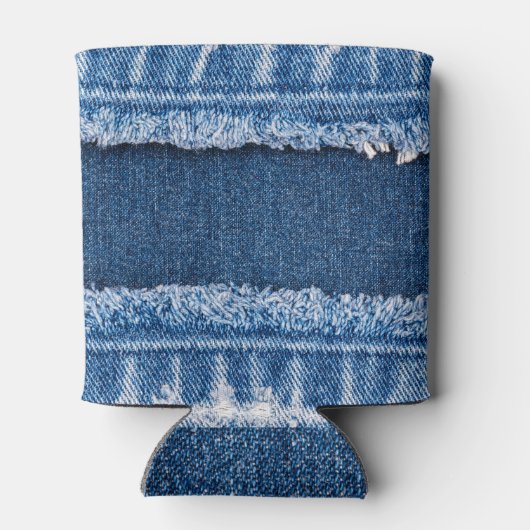 Dual-Tone gebleekte denim stof Lijst Blikjeskoeler (Achterkant)