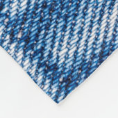 Dual-Tone gebleekte denim stof Lijst Fleece Deken (Hoek)