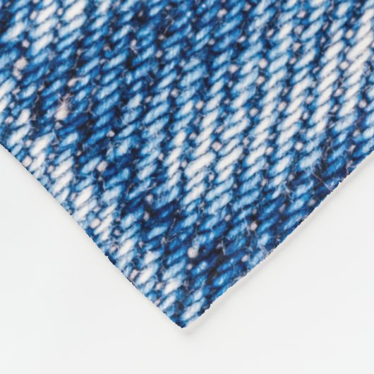 Dual-Tone gebleekte denim stof Lijst Fleece Deken (Hoek)