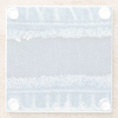 Dual-Tone gebleekte denim stof Lijst Glazen Onderzetter (Achterkant)