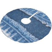 Dual-Tone gebleekte denim stof Lijst Kerstboom Rok (Gekanteld)