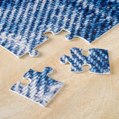 Dual-Tone gebleekte denim stof Lijst Legpuzzel (Zijkant)