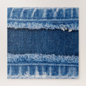 Dual-Tone gebleekte denim stof Lijst Legpuzzel (Verticaal)