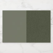 Dual-Tone Moss Green Vinyl Etiket Set - Aangepast (Enkel label)