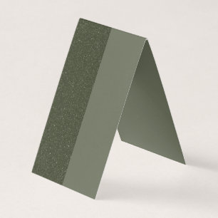 Dual-Tone Moss Groen Gevouwen Kaart –  Visitekaartje