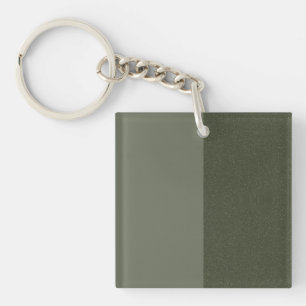 Dual-Tone Moss Groene Acryl Sleutelhanger – Aanpas