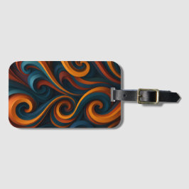 Dual-Tone Swirls Pattern Bagagelabel