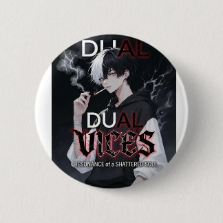 Dual Vices Resonantie van een Verbrijzelde Ziel An Ronde Button 5,7 Cm