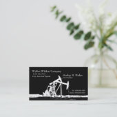 Dual White Oil Pumping Unit Silhouette Visitekaartje (Staand voorkant)